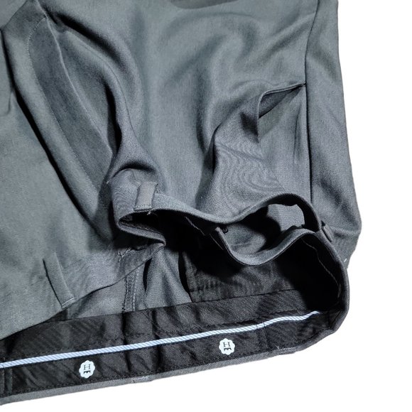 Haggar Mens Cool 18 Classic Fit FLat Front Pants Stria Hidden Sz 36x34 - Picture 4 of 8